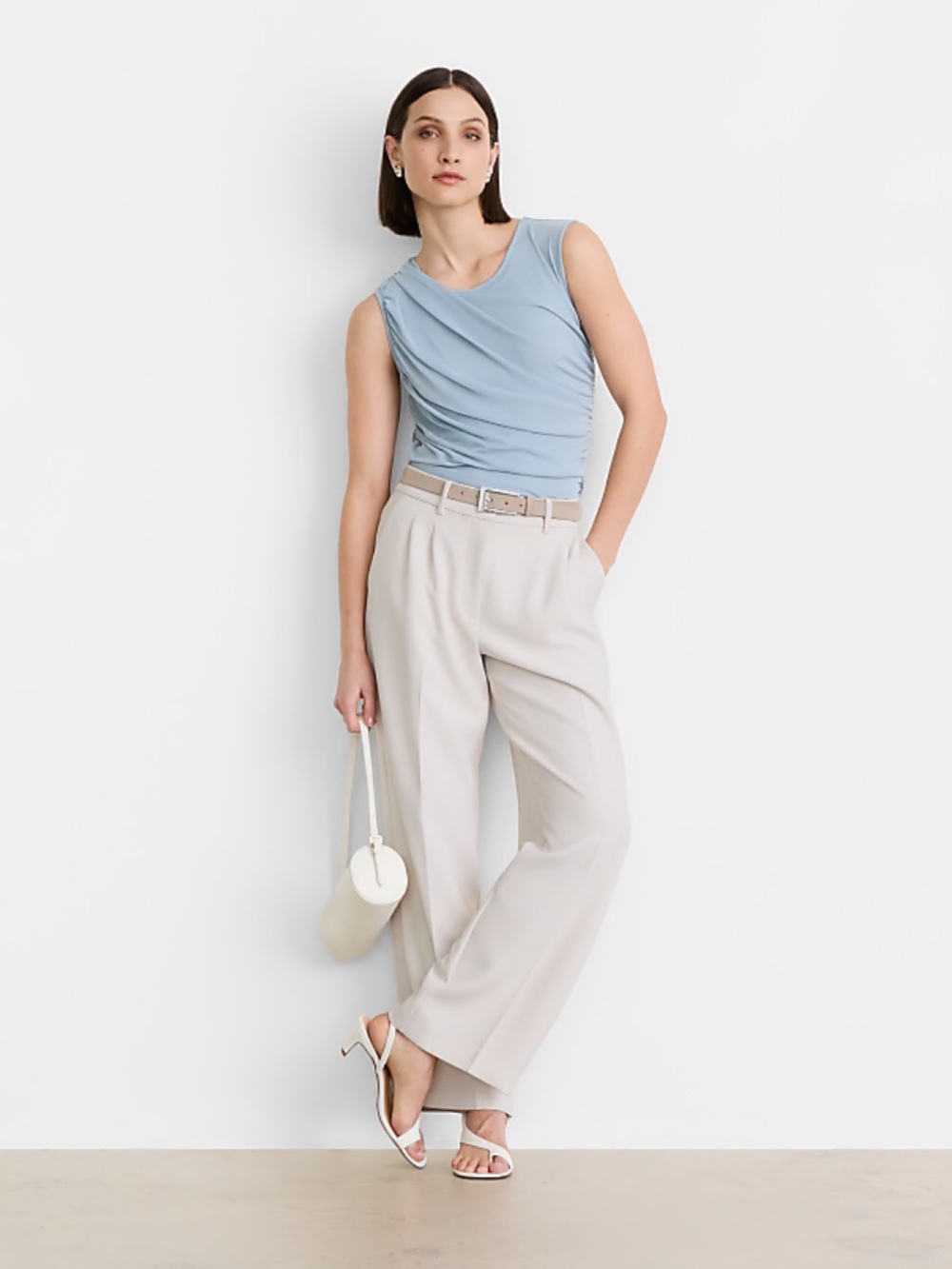 NWT LOFT Versa mesh ruched tank top
